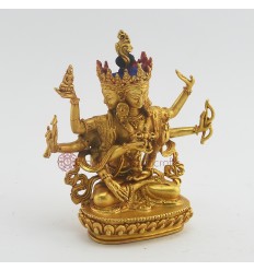 Machine Made Tibetan Buddhist Gold Plated 6" Namgyalma Buddha Statue