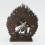 Machine Made,Oxidized Copper Alloy and Silver Plated 4.75" Vajrakilaya Statue