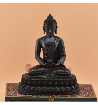 Hand Made Oxidized Copper Alloy 8.75" Amitabha Buddha / Opame Statue