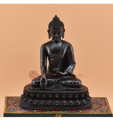 Hand Made Copper Alloy  Oxidized 8.75" Shakyamuni Buddha / Tomba Statue