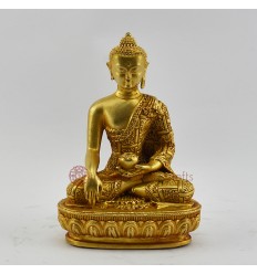 Machine Made Tibetan Buddhist 4" Sakyamuni Buddha Tomba Statue