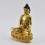 Fine Quality 8.25" Amitabha Buddha Gold Gilded Face Painted Copper Statue From Patan, Nepal 