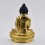 Fine Quality 8.25" Amitabha Buddha Gold Gilded Face Painted Copper Statue From Patan, Nepal 