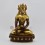 Fine Quality 10.5" Crowned Shakyamuni Buddha Oxidized Antiquated Gold Gilded Copper Statue Patan Nepal