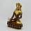 Fine Quality 10.5" Crowned Shakyamuni Buddha Oxidized Antiquated Gold Gilded Copper Statue Patan Nepal