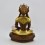 Fine Quality 10.5" Crowned Shakyamuni Buddha Oxidized Antiquated Gold Gilded Copper Statue Patan Nepal