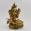 Hand Made Copper Alloy with Gold Gilded 9" Green Tara / Dholma Statue