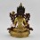 Hand Made Copper Alloy with Gold Gilded 9" Green Tara / Dholma Statue