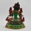 Hand Painted 24 Karat Gold Gilded 10" Green Tara / Drolma Statue