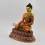 Hand Made Copper Alloy with Multicolored Finish 10.5" Shakyamuni Buddha Statue