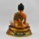 Hand Made Copper Alloy with Multicolored Finish 10.5" Shakyamuni Buddha Statue