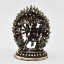 Machine Made Oxidized Copper Alloy with Silver Plating Chakrasamvara Statue