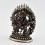 Machine Made Oxidized Copper Alloy with Silver Plating 5.5" Kalachakra Statue