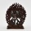 Machine Made Oxidized Copper Alloy with Silver Plating 5.5" Kalachakra Statue