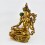 Tibetan Buddhist Hand Made Copper Alloy with 24 Karat Gold Gilded 14.5" Green Tara / Dholma Statue