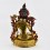 Tibetan Buddhist Hand Made Copper Alloy with 24 Karat Gold Gilded 14.5" Green Tara / Dholma Statue