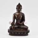 Tibetan Buddhist Oxidized Copper Alloy 8.5" Medicine Buddha / Menlha Statue