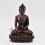 Tibetan Buddhist Oxidized Copper Alloy 8.5" Shakyamuni Buddha / Tomba Statue