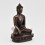 Tibetan Buddhist Oxidized Copper Alloy 8.5" Shakyamuni Buddha / Tomba Statue