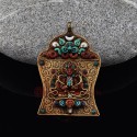 Hand Made Beautiful Tibetan Buddhist Ritual  Sacred Ghau Prayer Box Silver Pendant 