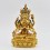 Four-armed Gold Gilded and Hand Painted Face 9"avalokiteshvara /Chenrezig Statue