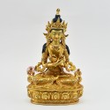 Tibetan Buddhist Gold Gilded 9" Vajradhara / Dorje Chang Statue