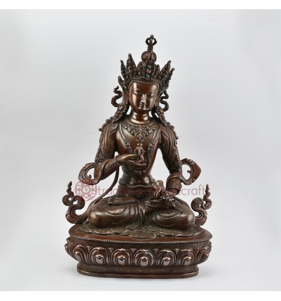 Fine Tibetan Buddhist Oxidation Finish 14.5" Vajrasattva Statue