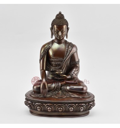 Hand Made 8.75" Shakyamuni Buddha / Tomba Copper Statue for Tibetan Buddhist  From Nepal.