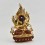 Hand Made Copper Alloy with Partly Gold Gilded 9.25" Chenrezig Shakti Statue