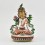 Hand Painted Copper Alloy with 24 Karat Gold Gilded 9" White Tara Dolkar Statue