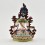 Hand Painted Copper Alloy with 24 Karat Gold Gilded 9" White Tara Dolkar Statue