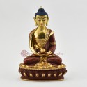 Hand Made Copper Alloy with Partly Gold Gilded 8.25" Amitabha Buddha Statue