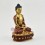 Hand Made Copper Alloy with Partly Gold Gilded 8.25" Amitabha Buddha Statue