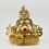 Hand Carved 9.25" Yellow Jambhala Copper Alloy Gold Gilded Finish Statue From Patan, Nepal