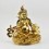 Hand Carved 9.25" Yellow Jambhala Copper Alloy Gold Gilded Finish Statue From Patan, Nepal