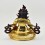 Hand Carved 9.25" Yellow Jambhala Copper Alloy Gold Gilded Finish Statue From Patan, Nepal