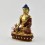 Fine Quality 8.25" Medicine Buddha Gold Gilded with Face Painted Copper Statue from Patan, Nepal