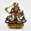 Gold Plated Copper Alloy and Hand Painted in Antique Finish Manjushri Statue