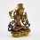 Gold Plated Copper Alloy and Hand Painted in Antique Finish Manjushri Statue