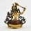 Gold Plated Copper Alloy and Hand Painted in Antique Finish Manjushri Statue