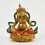 Gold Plated Copper Alloy and Hand Painted in Antique Finish Yellow Dzambhala Statue