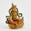 Gold Plated Copper Alloy and Hand Painted in Antique Finish Yellow Dzambhala Statue