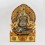 Gold Plated Copper Alloy and Crystal Decorated 13.5" Yellow Dzambhala Statue