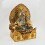 Gold Plated Copper Alloy and Crystal Decorated 13.5" Yellow Dzambhala Statue