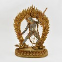 Gold Plated Copper Alloy and Crystal Decorated 15" Vajrayogini Dakini Statue