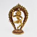 Hand Made Copper Alloy with Gold Gilded Magic Labdron / Damaru Jogini Statue