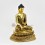 Tibetan Buddhist Lost Wax Method Copper Alloy 10.5" Shakyamuni Buddha Statue