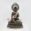 Oxidized Finished Copper Alloy with Silver Plating14" Shakyamuni Buddha Statue