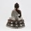 Oxidized Finished Copper Alloy with Silver Plating 14" Amitabha Buddha Statue