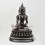 Hand Made Oxidized Copper Alloy with Silver Plating 17" Amitabha Buddha Statue